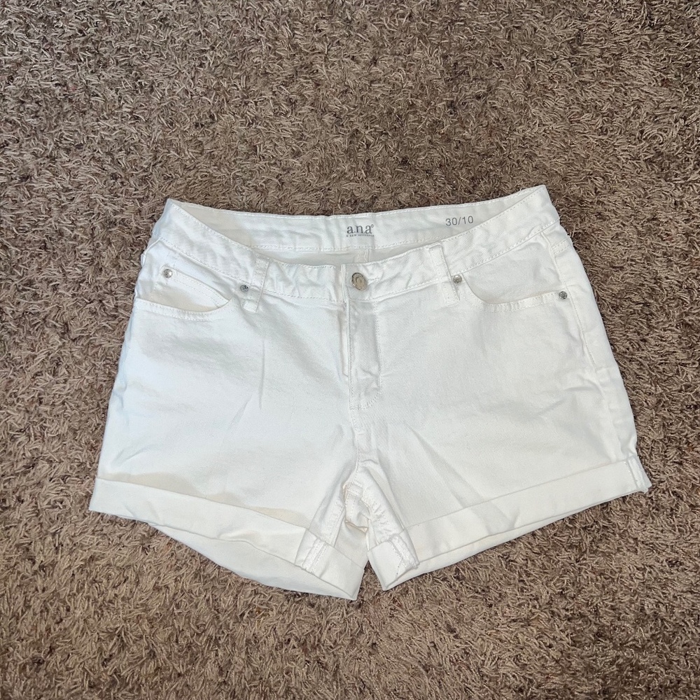 a.n.a White Women's Denim Shorts - Classic Cuffed Style